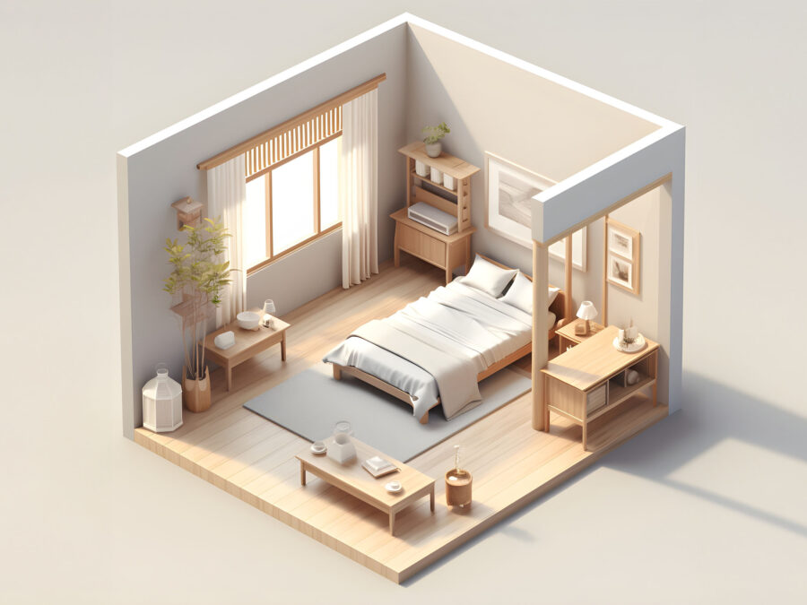 Usługa projektowania jednego pomieszczenia poniżej 10m2